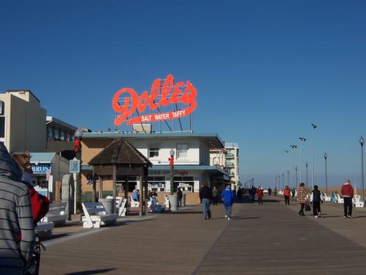 Rehoboth Beach, DE boardwalk home of our famous Dolles taffy and fudge