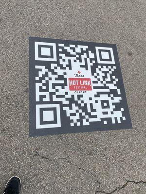 Cool big QR codes to the hot links fest downtown