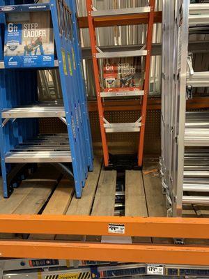 The same exact 6 foot ladder was outside of the store on display $179 .however we looked inside the store and found it for $99 .