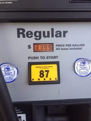 $3.39 for regular gas today! 6*29*15