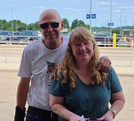 Harry and me at the Akron-Canton airport, about to part ways.