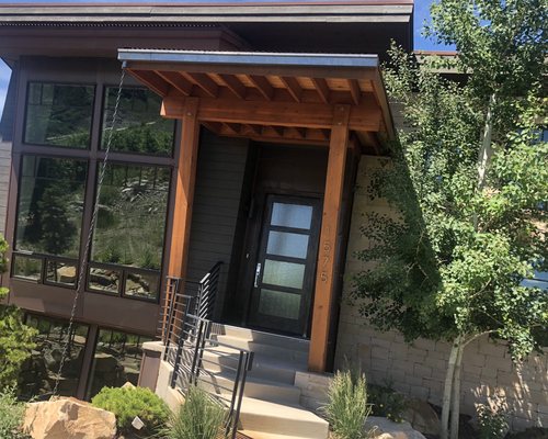 Corten gutter that will rust to match roof