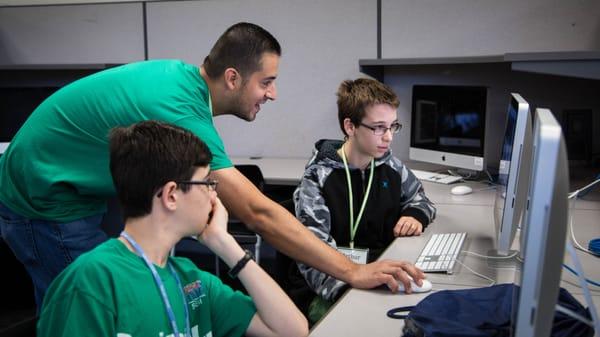 IT Director, John Escalera, teaching web design at Fresno State's Youth Tech Academy.