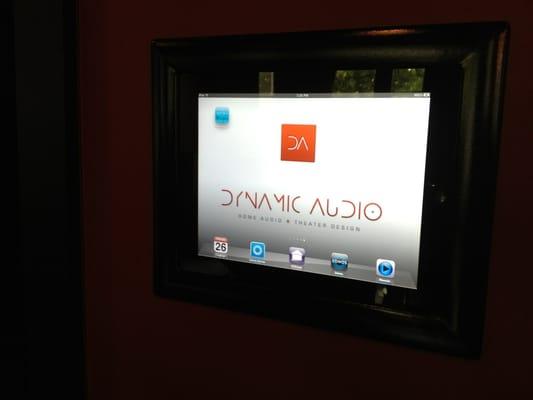 system control via in-wall iPad.