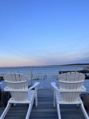 The great view of Rockland Harbor from the 250 Main roof.