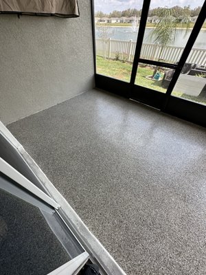 Patio epoxy floor