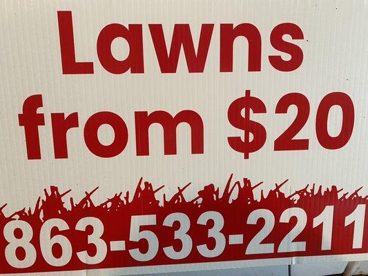 Lawn service specials