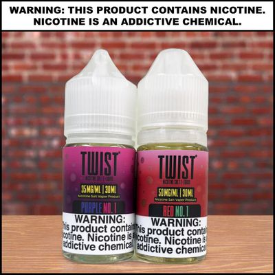 New Twist salts have just arrived! Available in 35mg (3.5%) and 50mg (5%)