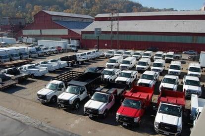 6 ACRES OF WORK TRUCKS