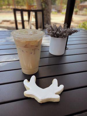 Iced Lavender Latte & Sugar Cookie