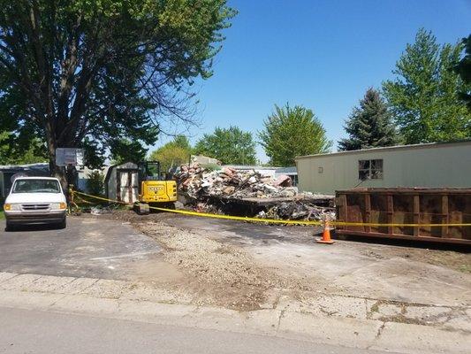 house demo and clean up after house fire