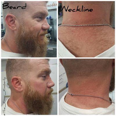 Men's Sugaring.  Neckline and beard edge