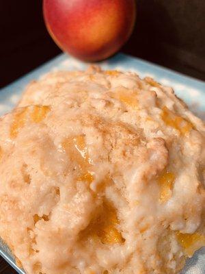 Peach Scone packed with farm fresh fruit.