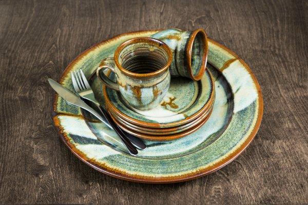 Set of Dinnerware in our glaze called Nebula.