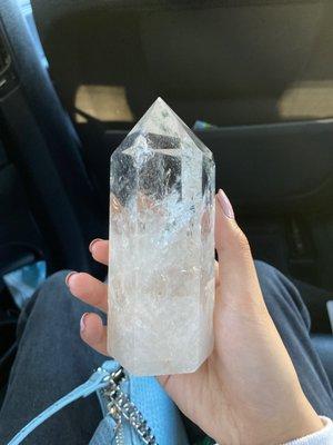 This Clear Quartz Tower Is HUGE!! only $56 for such a statement piece.