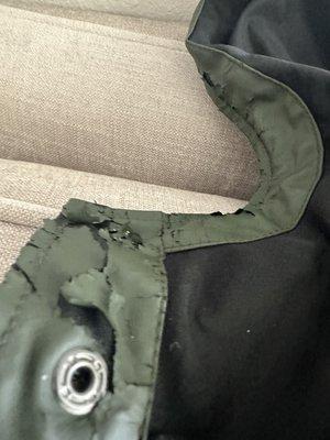 Jacket with damage