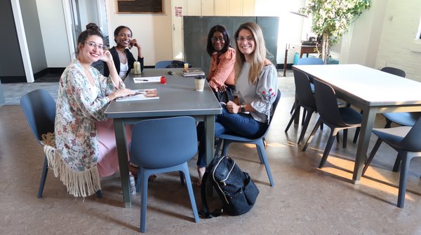 Students waiting for the course to begin.