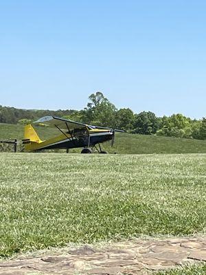 Plane landed on the property.  So cool!