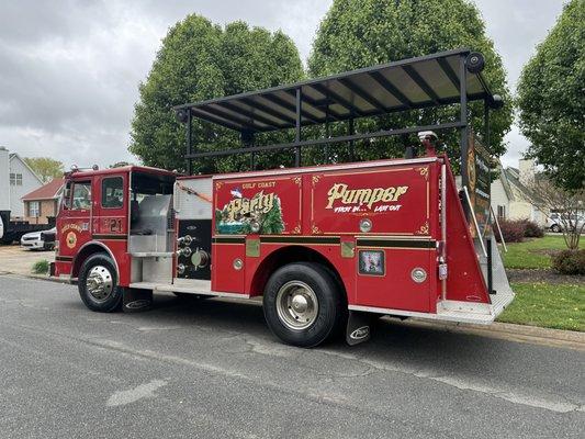 Gulf Coast Party Pumper Fire Truck Party Bus