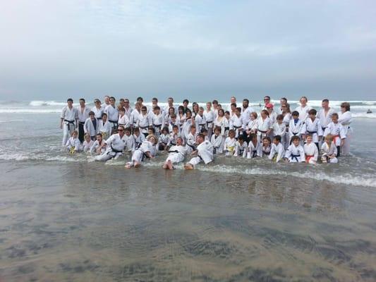 Karate fun day at the beach!!