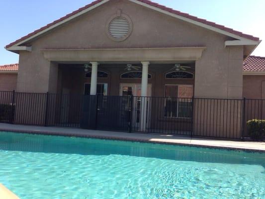 Pool side entrance.