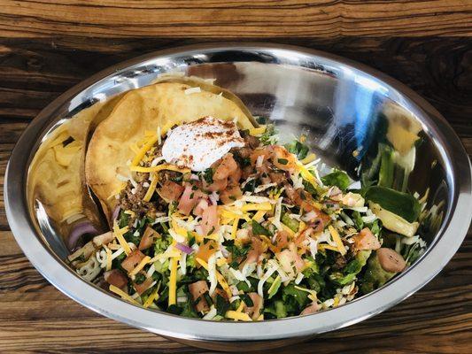 Puffy taco bowl