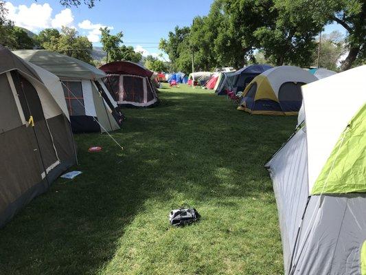 Tents during the Manti Pageant