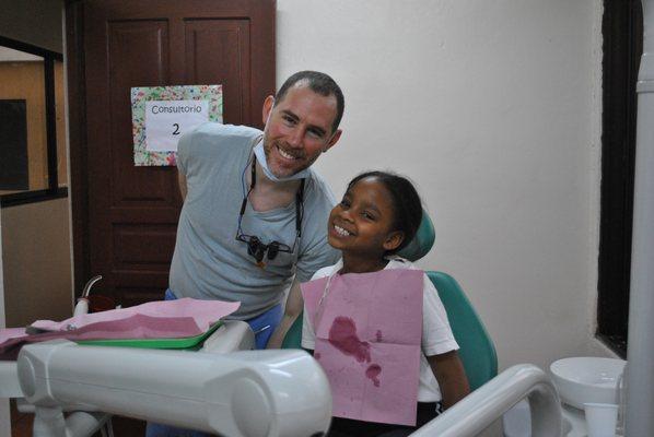 Dr. Brick in the Dominican Republic on a charity mission