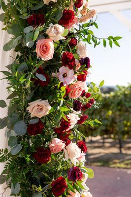 Close-up of our ceremony flowers