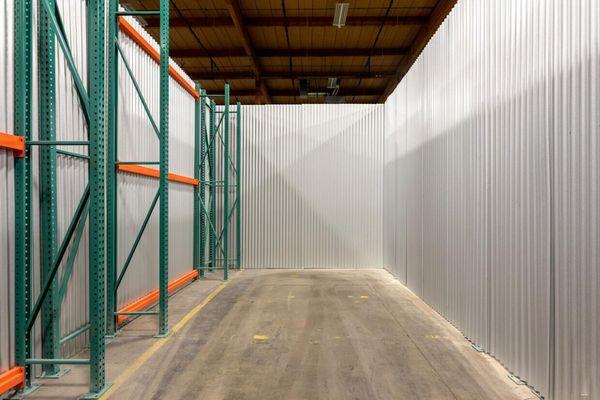 small warehouse space with loading dock access