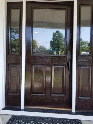 Check out this front door that we just finished. Instead of buying a new door, PAINT will help transform your projects back to life!