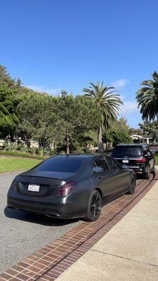 Infinity QX80 and Mercedes-Benz S550