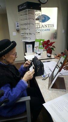 Happy Camper, getting her New Glasses!