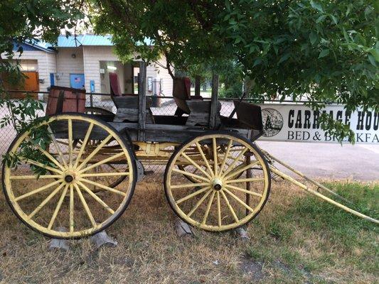 check out this historic carriage it's at Largilliere Carriage B & B is Soda Springs Idaho we had a nice stay here on our travels