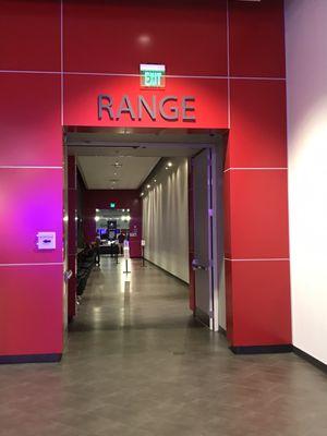 Entrance to the amazing modern range. Reminds me of walking into a concert venue