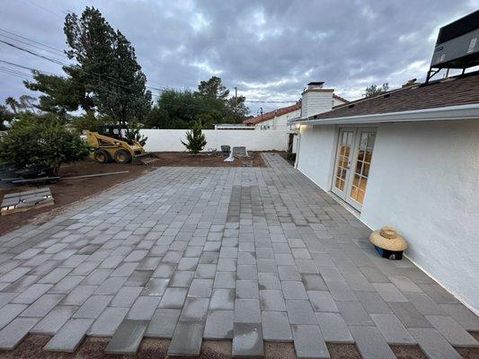 Backyard Patio of pavers