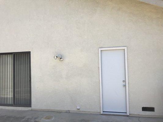 New metal pre-hung door and new brick mold. Door jambs we're damaged by termites.