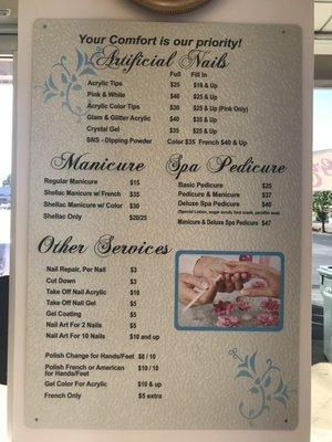 Service menu