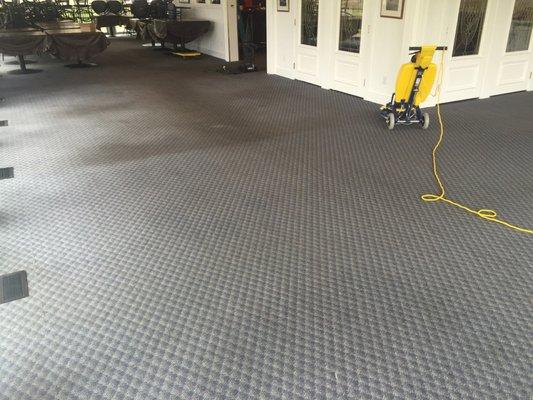 VLM Encapsulation at work. Dries in less than 90 minutes. Carpet protection included.