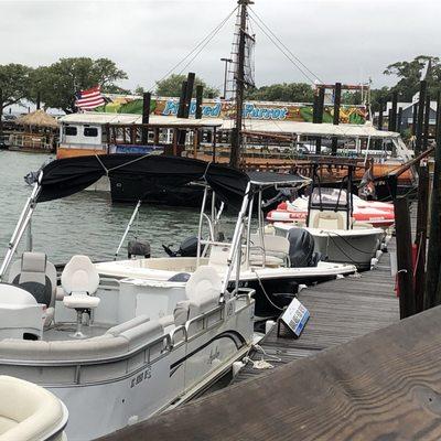 Boat rentals along marsh walk