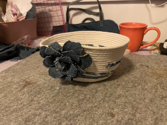 Custom made rope bowl