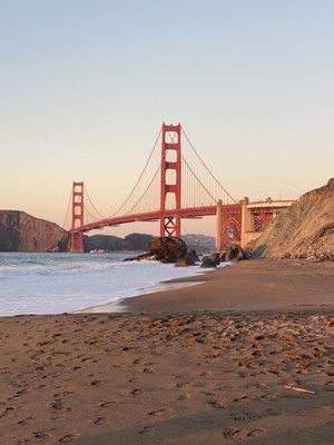 Secluded beach with the view