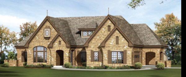 Brick and stone home offers a maintenance free exterior.