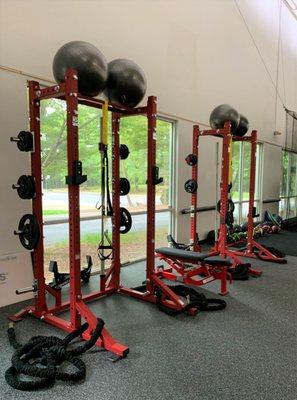 Full weight room with Hammer Strength equipment