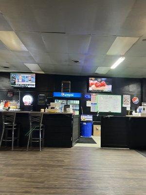 Inside and bar