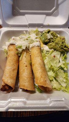 Chicken flautas. I was surprised at how delicious these were.