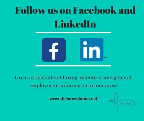 Follow us on FB and LinkedIn!