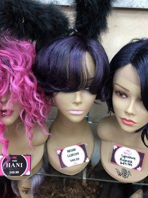 Wig World - has soooo many all around the store - they also have cosmetics and beauty accessories for hair