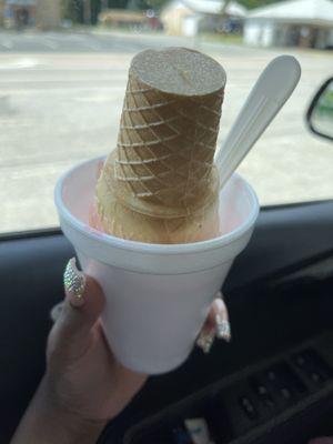 Strawberry swirl in a cup