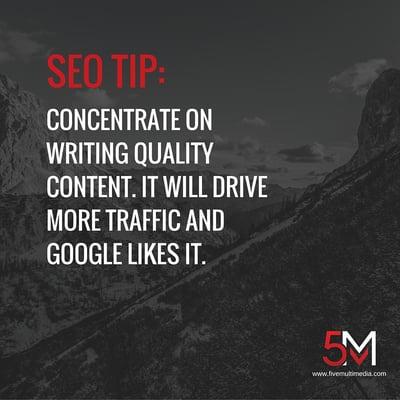 Our SEO campaigns focus on quality content.